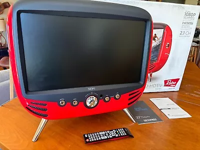 RARE Seiki SE22FR01 22  LED Retro TV Mid Century Atomic Style W/Remote/Legs/Box • $325