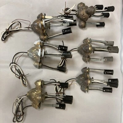 $24 • Buy 3 Socket Vintage Light Clusters Lamp Repair Chandelier Set Of 6!