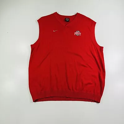 Nike Ohio State Sweater Vest Red Wool Blend Men’s Size XL • $19.95