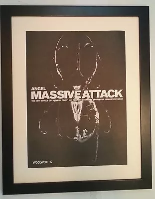 MASSIVE ATTACK*Angel*1998*ORIGINAL*POSTER*AD*QUALITY FRAMED*FAST WORLD SHIP • £69.95