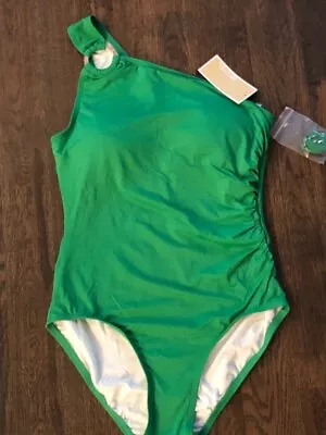 Michael Kors 1 Shoulder Malliot Swimsuit Size  8 10 12 14 • $74.99