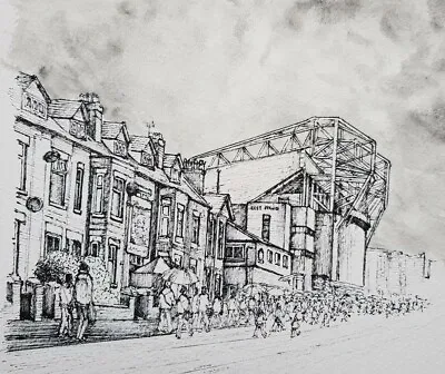 Sale: Pen & Ink Original Old Trafford - Manchester United  • £40