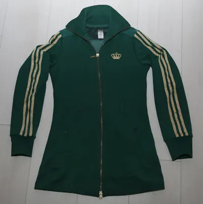 £34.80 • Buy Adidas Missy Elliot Coat Jacket  Green Kermit Long Crown Oldschool Vintage