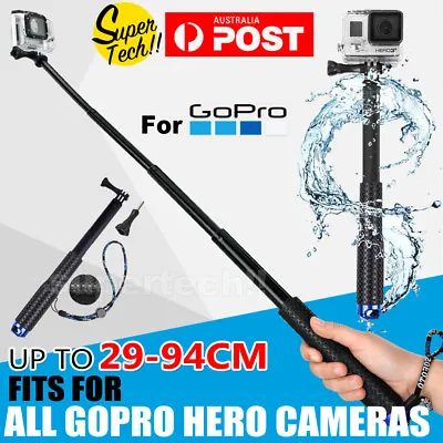 $14.95 • Buy GoPro Monopod Mount Handle Selfie Stick Telescopic Go Pro Hero 10 9 8 7 6 5 4 3