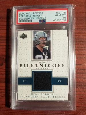 $399.99 • Buy 2000 Upper Deck Legends Legendary Game Jerseys #LJ-FB Fred Biletnikoff PSA 10