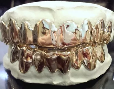 10K 14K Solid White Gold Custom Fit Plain REAL Gold Grill Grillz Gold Teeth • $360