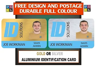 £2.45 • Buy Custom Id Full Colour  Aluminium Id Cards, Staff Cards, Membership, Business Car