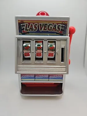 Vintage Slot Machine Bank Las Vegas One Arm Bandit Tested Working 1990s Toy • $11.87