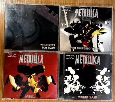 METALLICA CD Lot Of 4 UK Singles Live & Demos Roam Fuel Unforgiven II Mama Said • $31.95