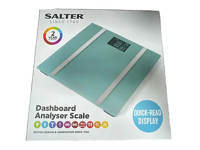 Salter Dashboard Bathroom Scale Body Analyser Glass Platform Ultra Slim • £22.99