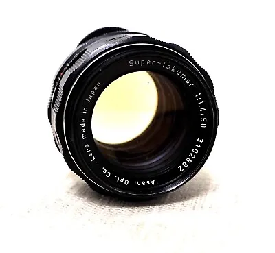 Vintage PENTAX SUPER TAKUMAR 50mm 1.4 Prime Portrait Lens For M42 Fit • £79.99