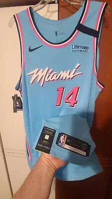 Tyler Herro 2019-20 Miami Heat Nike Vice City Ed. Rookie Authentic Jersey Sz 52 • $625