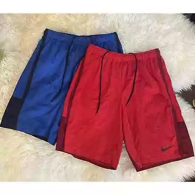 Nike Vintage 1990’s White Tag Dri-Fit Athletic Shorts XL Red Blue Pockets • $34.99