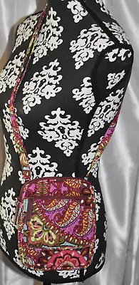 Vera Bradley Small Hipster Crossbody Bag Purse Cotton Paisley Resort Medallion • $14.99