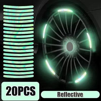 $2.29 • Buy Colorful Laser Reflective Sticker Car Wheel Hub Rim Stripe Tape Reflecor Decal