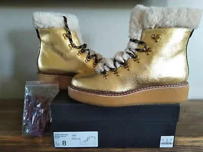 NEW IN BOX! J. CREW Winter Boots With Wedged Sole GOLD METALLIC Size 8 #AE998 • $99.99