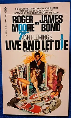 LIVE AND LET DIE By Ian Fleming ● 1973 JAMES BOND Movie Tie-in Bantam Paperback  • $32.95