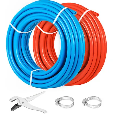 VEVOR 1/2  200' TOTAL~100' RED & 100' BLUE Certified Non-Barrier PEX B Tubing • $48.99