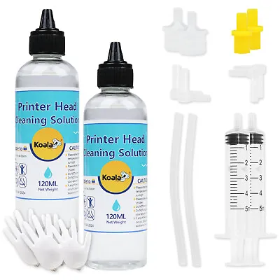 Epson Printer Head Cleaning Kit 240ML Cleaner Solution Flush HP Canon Brother • $13.95