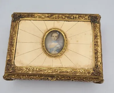 Beautiful Bronze Miniature Portrait CasketBox.....Rare • $225