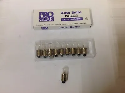 233 Bulb 12 Volt 4 Watt Ba9s Pack Of 10 • £3