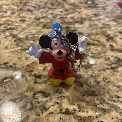 Vintage Disney Mickey Mouse Sorcerers Apprentice Figure Key Chain Fantasia  • $8.50