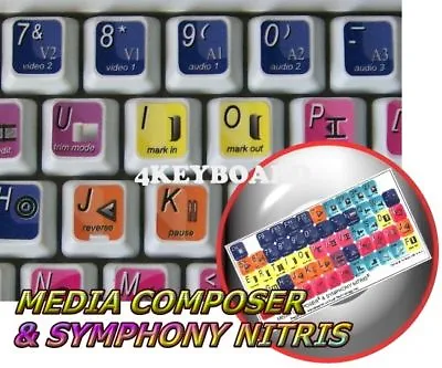 Avid Media Composer & Symphony Nitris Keyboard Stickers • $8.50