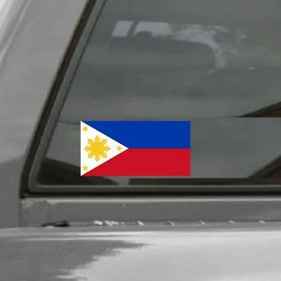 $3.25 • Buy Filipino FLAG Vinyl Window Decal Sticker PHILIPPINES