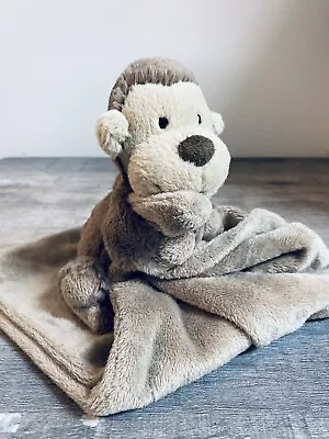 Little JELLYCAT Bashful Monkey Baby Soother Plush Brown Lovey Security Blanket • $9.71