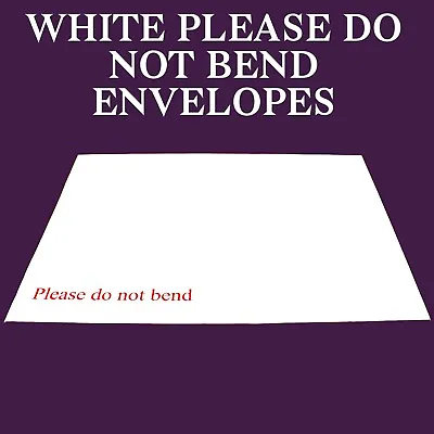 White Envelopes C4/5 Please Do Not Bend Red Font Hard Backed • £5.71