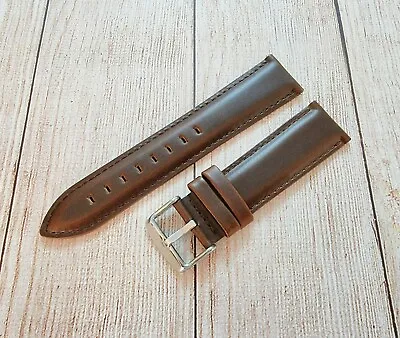 £5.95 • Buy Padded Leather Semi Shine Watch Strap Band  + Quick Release Pins 18mm 20mm 22mm