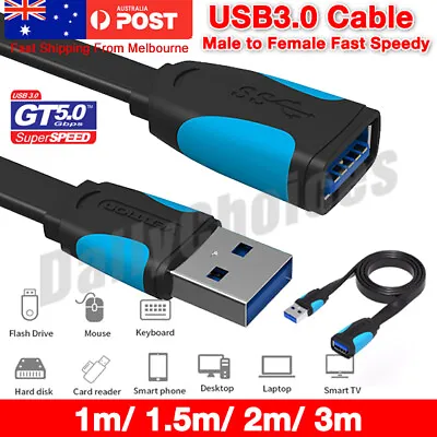 $6.45 • Buy SuperSpeed USB 3.0 Male To Female Data Cable Extension Cord For Laptop PC Camera