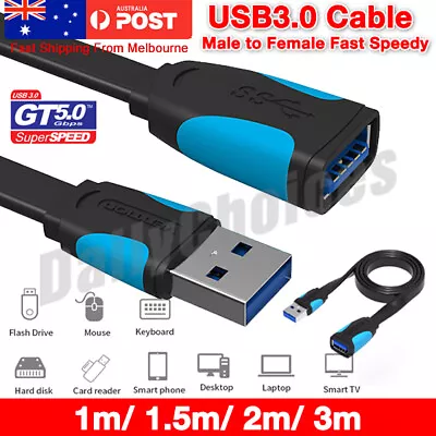 SuperSpeed USB 3.0 Male To Female Data Cable Extension Cord For Laptop PC Camera • $8.27