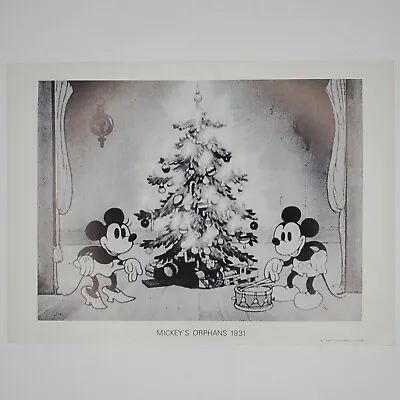 Mickey's Orphans Lithograph Mickey Mouse Minnie Mouse Disney 8x11 Vintage Print • $15