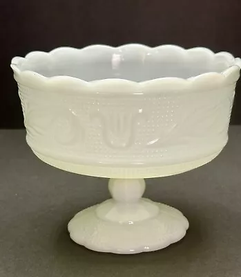  Brody Milk Glass Pedestal Footed Compote Candy Fruit Dish Serving  Bowl 6  Tall • $11