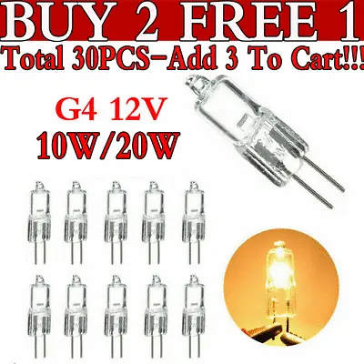 £4.54 • Buy G4 1-10x Halogen Bulbs Capsule Lamps Light Lamp 10 20W Watt 12V Volt 2 Pin UK