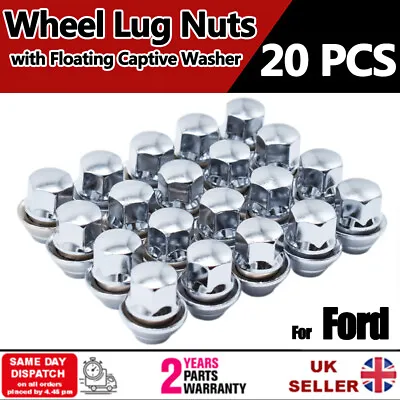 £19.99 • Buy 20X For Ford Focus Alloy Wheel Nuts Bolt Lug Stud Tyre Whorl Nuts With Washer UK