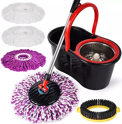 Enya Magic Spin Mop And Bucket Set Floor Mop Home Cleaning With Four MICROFIBER  • £44.68