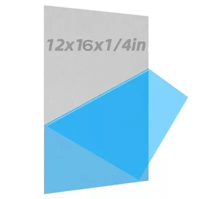 6061 Aluminum Sheet 12 X 16 X 1/4 Inch Aluminum Plate Covered With Double  • $42.59