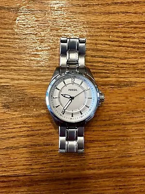 Fossil Men’s Stainless Steel Watch - White Dial - Nickel Free - AM4411 • $24.25