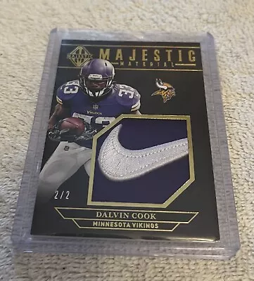 2018 Majestic Material Dalvin Cook Game Worn Nike Swoosh Patch SSP Card 2/2 🔥 • $11.50