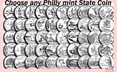 1999 - 2008 P Or D Choose Any State Hood Quarters From U.S. Mint Coin Rolls • $1.85