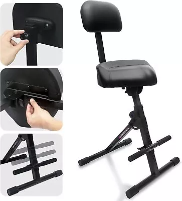 Liquid Stands Guitar Stool Adjustable - Musician Drum Large Black  • $130.52