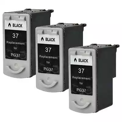 3 Black Ink Cartridges For Canon Pixma Ip2500 Mp190 Ip2600 Ip1800 Mp140 Mp210 • £53.29