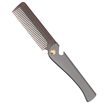 Stainless Steel Folding Pocket Hair Comb For Men Mustache Beard And Women US • $8.74