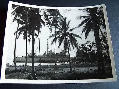 Vintage Photo HMS Adamant Point Cruz Guadal Canal Solomon Islands Naval Ship • £4.99