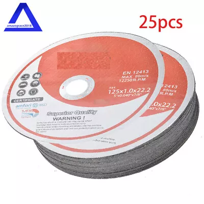 25 Pack 5 X.040 X7/8  Cut-off Wheel - Metal & Stainless Steel Cutting Discs • $22.34