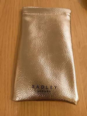 Radley Gold Metallic Sunglasses/Glasses Case/Built-in Lens Cloth. New. • £8.60