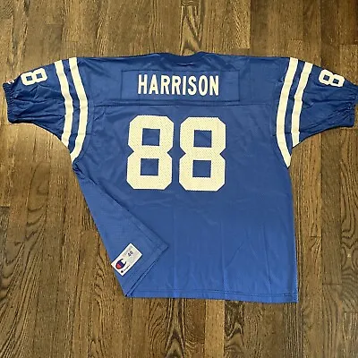 Marvin Harrison Indianapolis Colts Jersey Size 48XL Champion Blue Vintage • $61.44