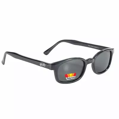 Original X-KD's 20% Larger Polarized Lenses Black Frame Biker Sunglasses • $13.95